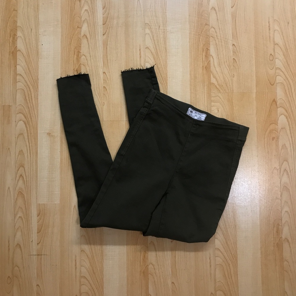Green free people jeggings